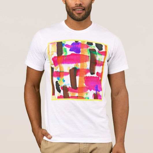 アートにおけるダイナミックな抽象パターン Tシャツ (正面)