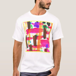 アートにおけるダイナミックな抽象パターン Tシャツ