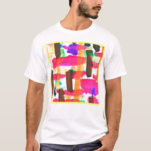 アートにおけるダイナミックな抽象パターン Tシャツ (正面)