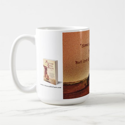 アートに関するインスパイア引用文を持つコーヒーマグ コーヒーマグカップ (左)