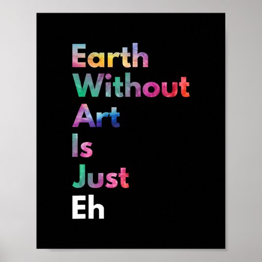 アートのない地球はおもしろいEh Earth Day Art ポスター (正面)