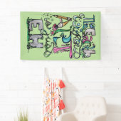 アートのない地球はEH「アート先生」アート 横断幕 (インサイチュ)