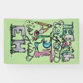 アートのない地球はEH「アート先生」アート 横断幕 (横)