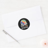 アートのない地球はEh Earth Day Planet Art ラウンドシール (封筒)