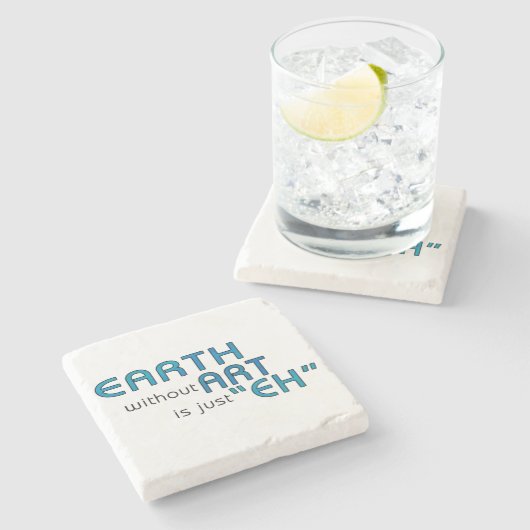 アートのない地球 ストーンコースター (横)