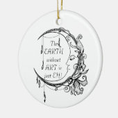 アートのない地球EH感動的引用文 セラミックオーナメント (左)