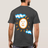 アートのアップロードスケッチキッズアートワークをグレーに Tシャツ (裏面)