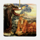 アートのエブリン・ド・モーガンビクトリアンが地球に セラミックオーナメント (裏面)