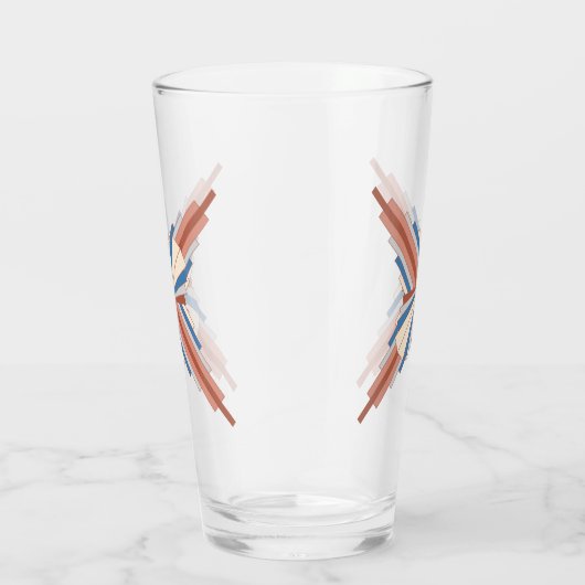 アートのデコ要素のバラ金ゴールド、ブラウンとブルー タンブラーグラス (右)