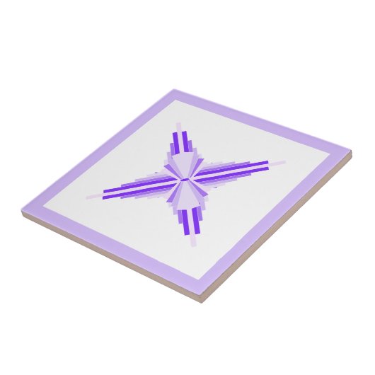 アートのデコ要素の深いとライトパープル タイル (側面)