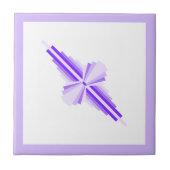 アートのデコ要素の深いとライトパープル タイル (正面)