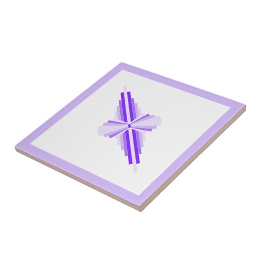 アートのデコ要素の深いとライトパープル タイル (側面)