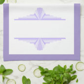 アートのデコ要素の薄紫と紫色のTeaTowels キッチンタオル (折り畳み)