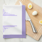 アートのデコ要素の薄紫と紫色のTeaTowels キッチンタオル (四つ折り)