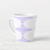 アートのデコ要素の薄紫と紫 カフェラテマグ (左アングル)