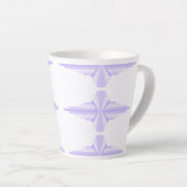 アートのデコ要素の薄紫と紫 カフェラテマグ (右アングル)