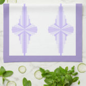 アートのデコ要素の薄紫と紫 キッチンタオル (折り畳み)