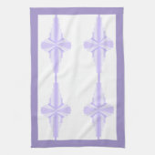 アートのデコ要素の薄紫と紫 キッチンタオル (縦)