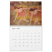 アートのバレエ，ダンスカレンダー， Degas,ルノアール カレンダー (3月 2027)