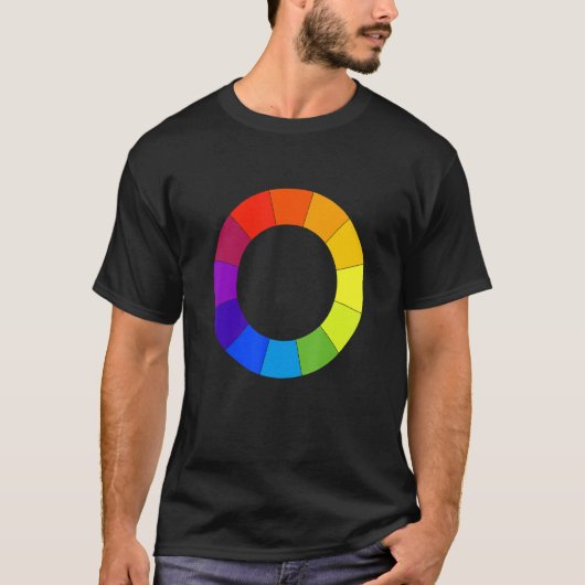 アートの先生 色彩環 パレット 画家 アーティスト 芸術家 Tシャツ (正面)