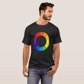 アートの先生 色彩環 パレット 画家 アーティスト 芸術家 Tシャツ (正面フル)