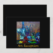 アートの受賞式/展示会のお誘い 招待状 (正面/裏面)