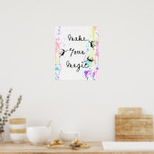 アートの妖精：あなたの魔法の水色を作る ポスター (キッチン)