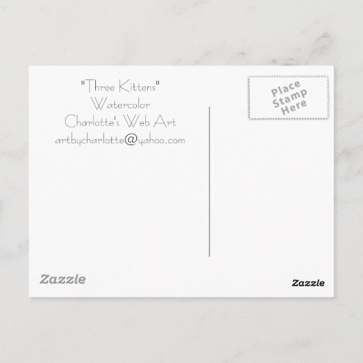 アートの生殖はがき「三匹」 ポストカード (裏面)