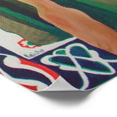 アートの背景を持つトルコ伝統的のベリーダンサー ポスター (角)