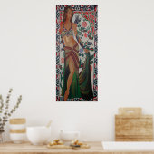 アートの背景を持つトルコ伝統的のベリーダンサー ポスター (キッチン)