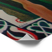 アートの背景を持つトルコ伝統的のベリーダンサー ポスター (角)