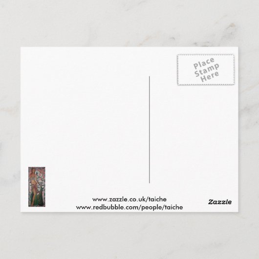 アートの背景を持つトルコ伝統的のベリーダンサー ポストカード (裏面)