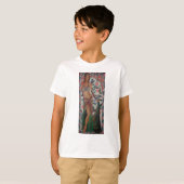 アートの背景を持つトルコ伝統的のベリーダンサー Tシャツ (正面フル)