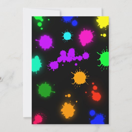 アートの誕生日アート招絵を描出工品パーティー 招待状 (裏面)