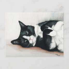 アートはがき「Tuxedo Cat」 ポストカード