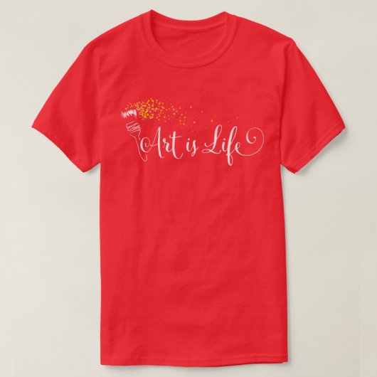 アートはライフアートアーティスト絵画ズ Tシャツ (デザイン正面)