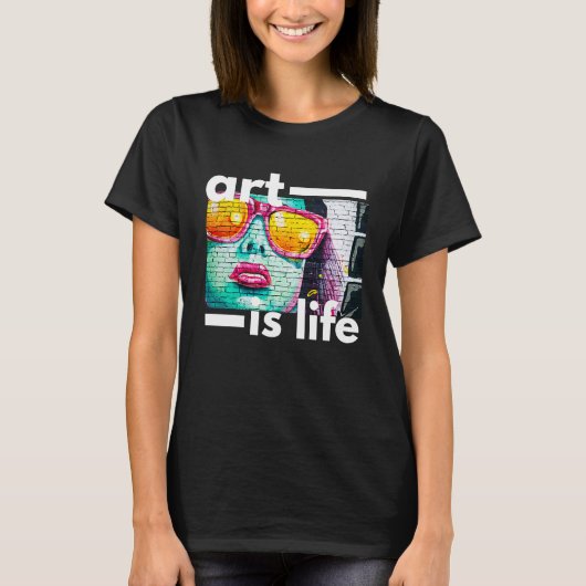 アートは人生 オーダーメイド Tシャツ (正面)