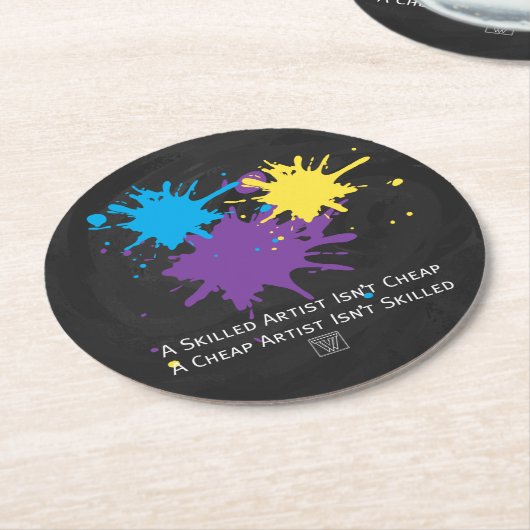 アートは格安 ラウンドペーパーコースター (アングル)