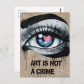 アートは犯罪的な眼球ではなくハート ポストカード (正面/裏面)