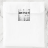 アートは盗難パブロ・ピカソ引用文 スクエアシール (バッグ)