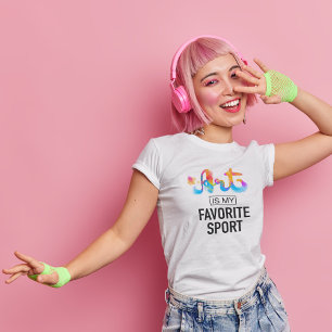アートは私のスポお気に入りのートおもしろい学生先生ホワイト Tシャツ