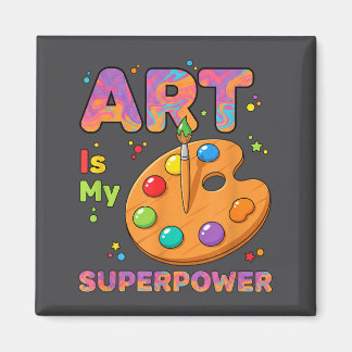 アートは私のスーパーパワー アート教師 描画 P マグネット