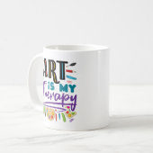アートは私のセラピーアーティス芸術的トアート コーヒーマグカップ (正面左)
