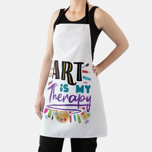 アートは私のセラピー画家の芸術愛好家 エプロン (インサイチュ)