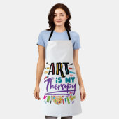 アートは私のセラピー画家の芸術愛好家 エプロン (着用した状態)