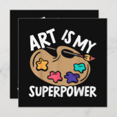 アートは私の超大国アート先生画家Pa 招待状 (正面/裏面)