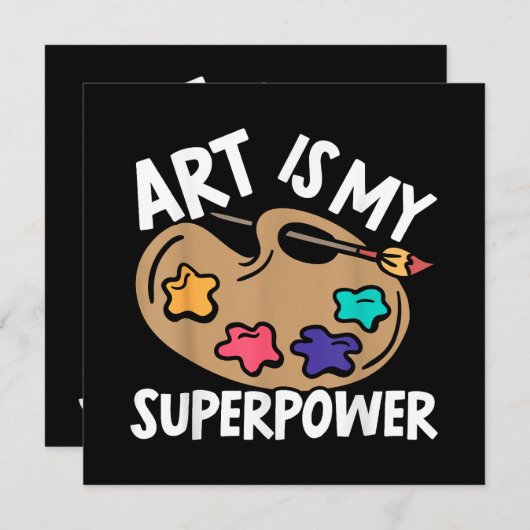 アートは私の超大国アート先生画家Pa 招待状 (正面/裏面)