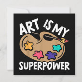 アートは私の超大国アート先生画家Pa 招待状 (裏面)