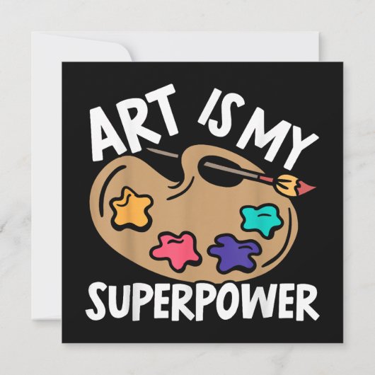 アートは私の超大国アート先生画家Pa 招待状 (裏面)