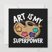 アートは私の超大国アート先生画家Pa 招待状 (正面)